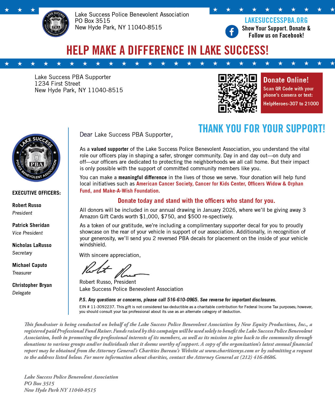 Donation Letter